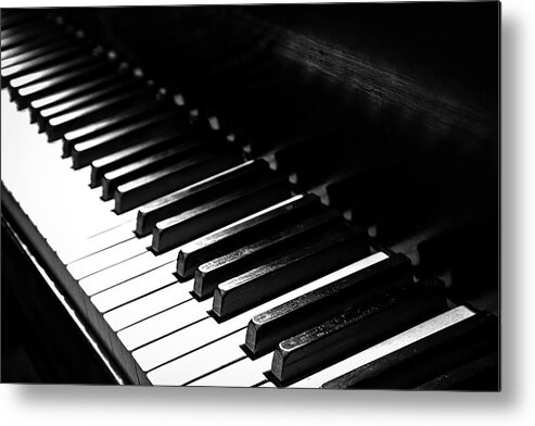 Arranger Metal Print featuring the photograph Piano 2 BW by Bill Chizek