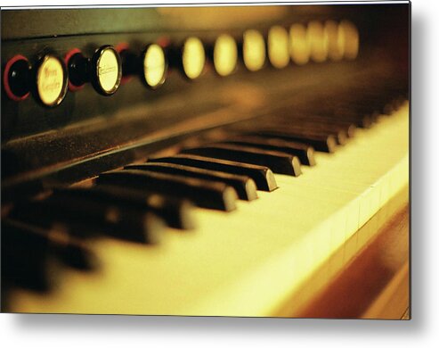 Piano Metal Print featuring the photograph Piano Keys And Buttons by Photographer, Loves Art, Lives In Kyoto