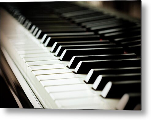 Piano Metal Print featuring the photograph Piano Keys by Mbbirdy