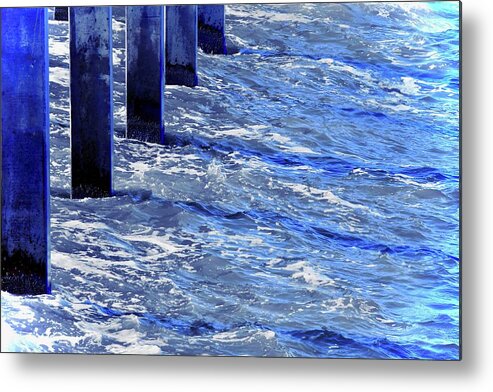 Pier Support Metal Print featuring the photograph Pier Support by Debra Grace Addison