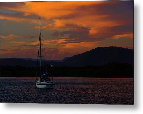 Boat Metal Print featuring the photograph Pisces In Sunset by Miroslava Jurcik