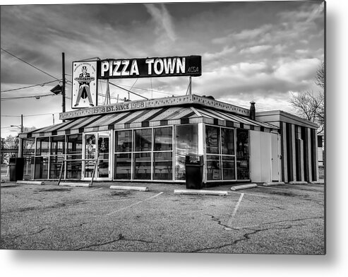 Pizzeria Metal Print featuring the photograph Pizza Town USA by Anthony Sacco