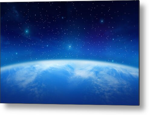 Constellation Metal Print featuring the photograph Planet Earth In The Universe by Narvikk