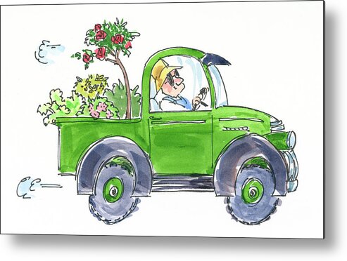 Plants Metal Print featuring the painting Plant Delivery by Garden Gate magazine