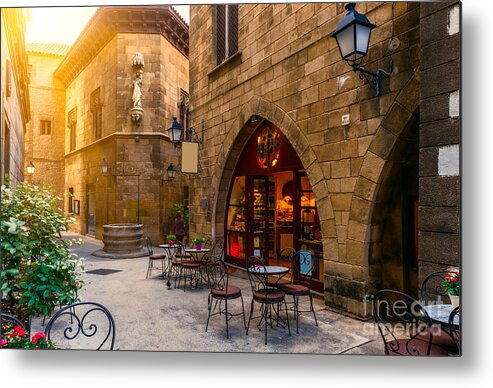 Spain Metal Print featuring the photograph Poble Espanyol - Traditional by Catarina Belova