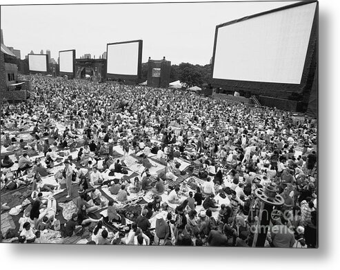 Central Park Metal Print featuring the photograph Pocahontas Screening In Central Park by New York Daily News Archive