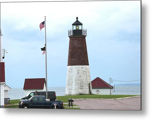 Point Judith Metal Print featuring the photograph Point Judith Light by Imagery-at- Work