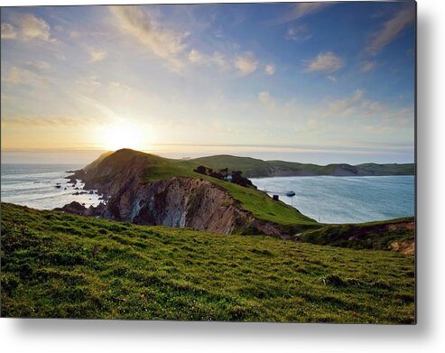 Tranquility Metal Print featuring the photograph Point Reyes National Seashore At Sunset by Rachid Dahnoun