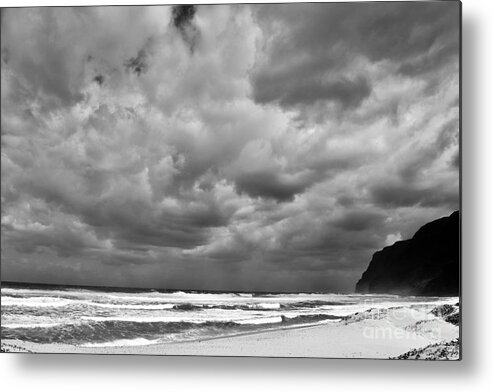 Wave Metal Print featuring the photograph Polihale Beach Power by Debra Banks