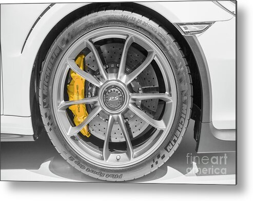 Porsche Wheel Metal Print featuring the photograph Porsche 911 Gt3rs Wheel by Stefano Senise