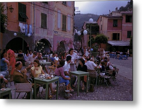 People Metal Print featuring the photograph Portofino Cafe by Thurston Hopkins