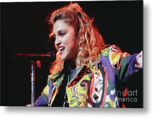 1980-1989 Metal Print featuring the photograph Portrait Of American Singer Madonna by Bettmann