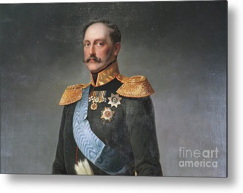 People Metal Print featuring the drawing Portrait Of Emperor Nicholas I, Mid by Print Collector