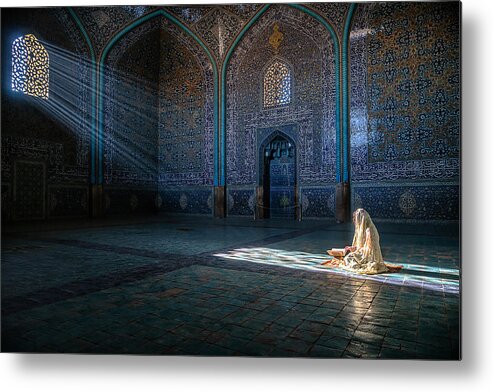 Religion Metal Print featuring the photograph Pray by Hamid Jamshidian