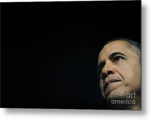 People Metal Print featuring the photograph President Obama Speaks At 71st General by Pool