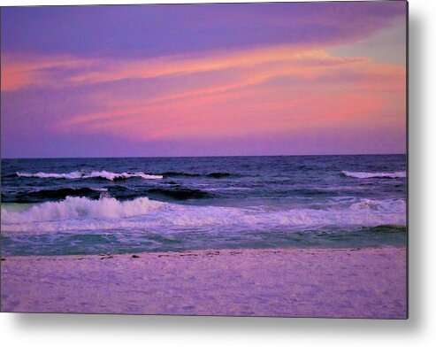 - Purple Sunset - Desting Fl Metal Print featuring the photograph - Purple Sunset - Desting FL by THERESA Nye