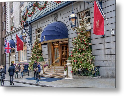 Ritz Hotel Metal Print featuring the photograph Puttin' on the Ritz at Christmas by Marcy Wielfaert