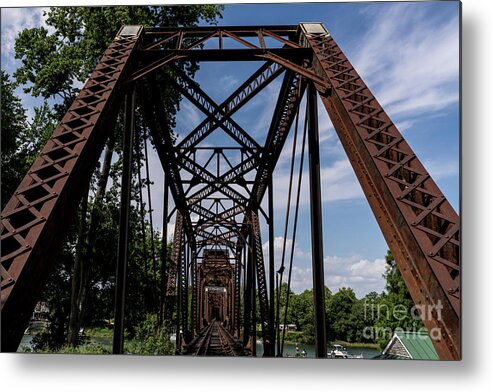 Railroad Bridge 6th Street Augusta Ga 2 Metal Print featuring the photograph Railroad Bridge 6th Street Augusta GA 2 by Sanjeev Singhal