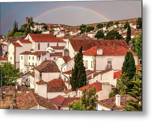 Castle Metal Print featuring the photograph Rainbow over Castle by David Letts