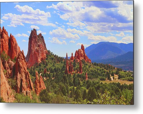 Colorado Metal Print featuring the photograph Reach for the Sky in Garden of the Gods by Ola Allen