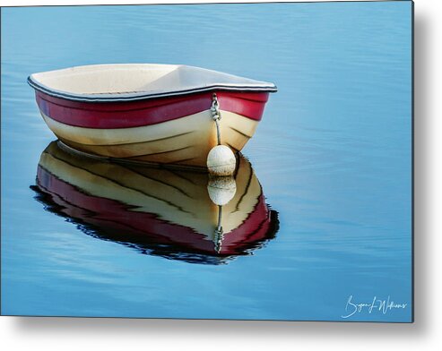 Boat Metal Print featuring the photograph Red Dinghy by Bryan Williams