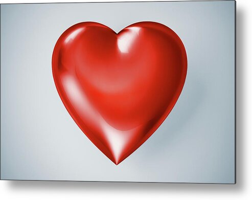 Concepts & Topics Metal Print featuring the digital art Red Heart, Artwork by Leonello Calvetti