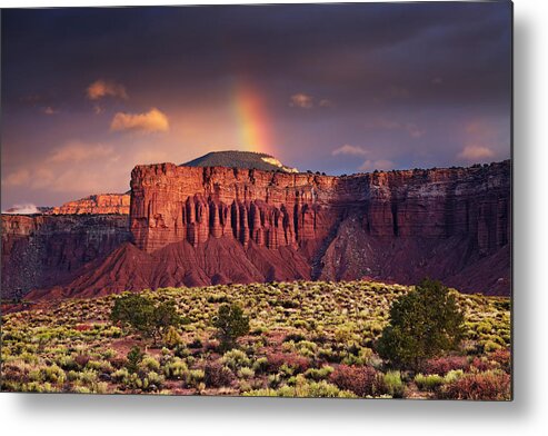 Landscape Metal Print featuring the photograph Red Rock Formations, Sunrise by DPK-Photo