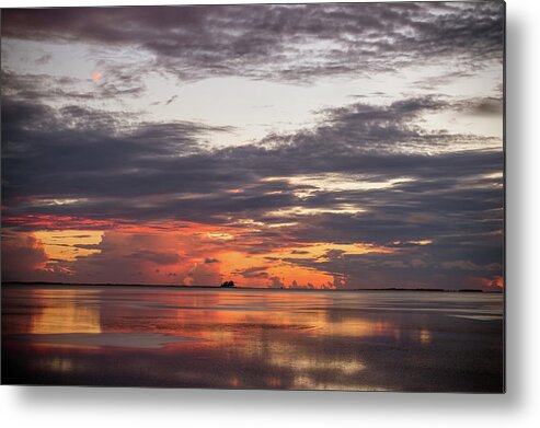 Clouds Metal Print featuring the photograph Reflected Sunset by Joe Leone