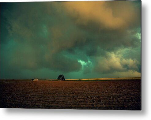 Storm Metal Print featuring the photograph Remember When - Stormy Day Brings Back Memories of Simpler Time in Oklahoma by Southern Plains Photography