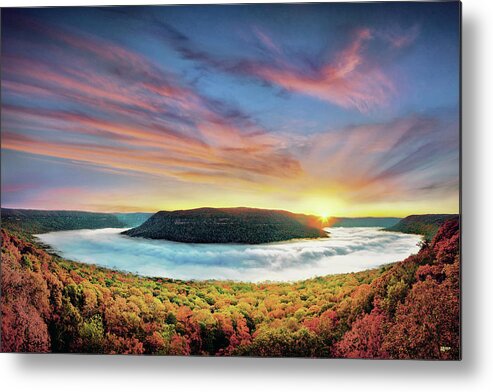 Tennessee River Gorge Metal Print featuring the photograph River of Fog by Steven Llorca