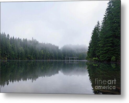Oregon Metal Print featuring the photograph Road over Foster Lake by Jeff Hubbard