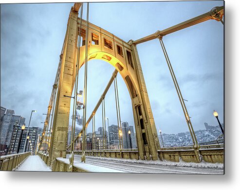 Arch Metal Print featuring the photograph Roberto Clemente Bridge by Hdrexposed - Dave Dicello Photography