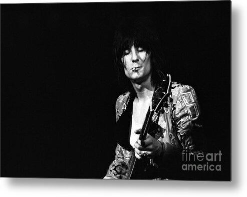 Performance Metal Print featuring the photograph Ron Wood In Puerto Rico by The Estate Of David Gahr