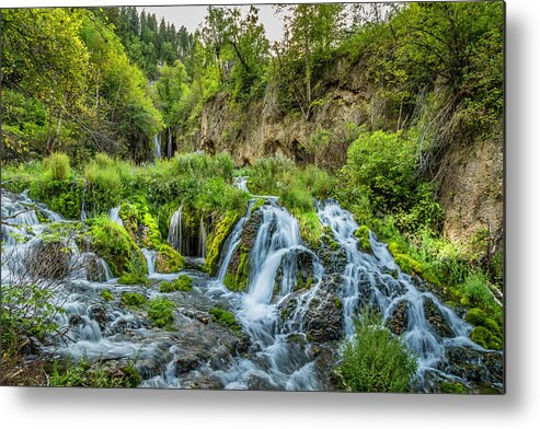 Waterfall Metal Print featuring the photograph Roughlock Falls by Lorraine Baum