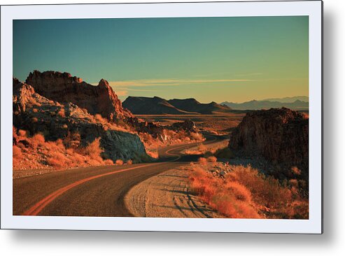 Tranquility Metal Print featuring the photograph Route 66 - Heading For Needles by Stewart Leiwakabessy