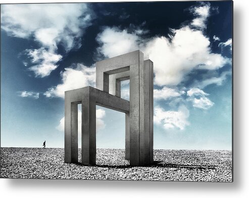 Up#3 Metal Print featuring the photograph Roving Man by Gilbert Claes