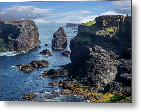 Sea Metal Print featuring the photograph Rugged Scottish Coast, Shetland by Arterra Picture Library