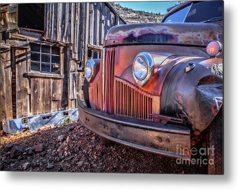 Fine Art Photography Prints Metal Rusty Antique Vintage Abandoned Chevrolet Pickup Truck Retired To The Desert At Cool Springs AZ Canvas