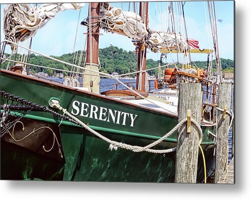Sailboat Metal Print featuring the photograph Sailing Serenity by Kathi Mirto