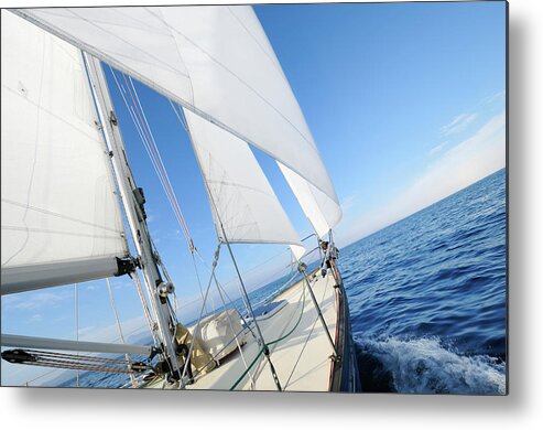 Eco Tourism Metal Print featuring the photograph Sailing Towards The Horizon by Nikitje
