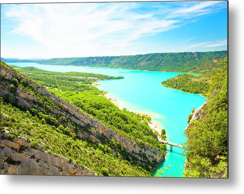 Scenics Metal Print featuring the photograph Sainte-croix Lake, France by Spooh