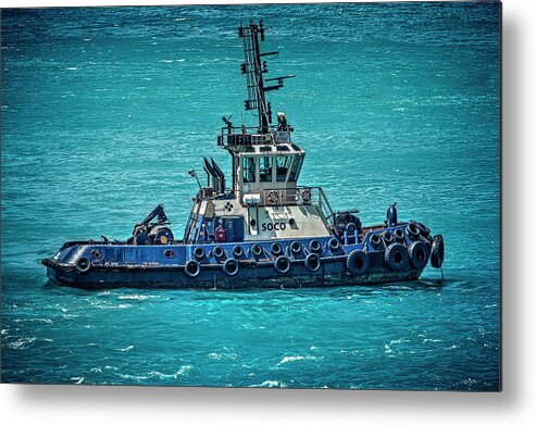 Boat Metal Print featuring the photograph Salvage Tug Boat by Pheasant Run Gallery
