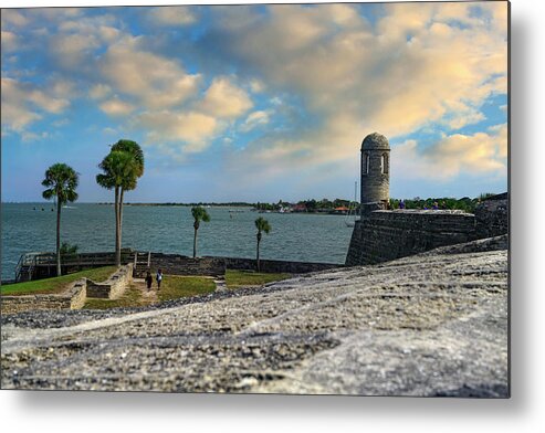 Estock Metal Print featuring the digital art San Marcos Fort In St Augustine by Laura Zeid