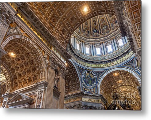 Vatican Metal Print featuring the photograph San Pietro Ceiling by Brian Jannsen
