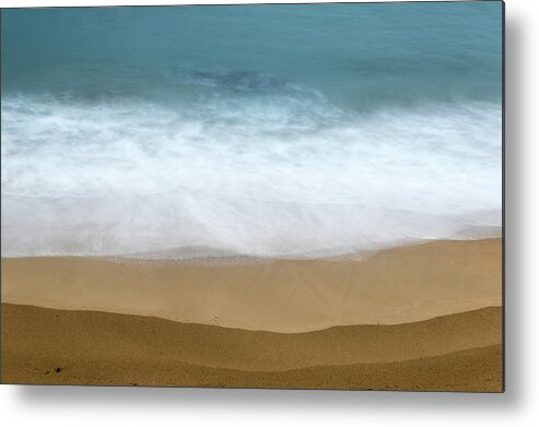 Nature Metal Print featuring the photograph Sand And Sea by Stelios Kleanthous