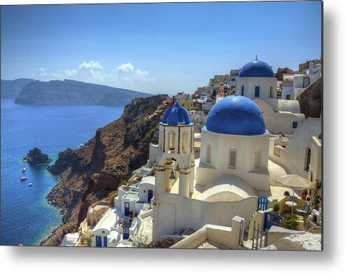 Tranquility Metal Print featuring the photograph Santorini by Aaron Geddes Photography
