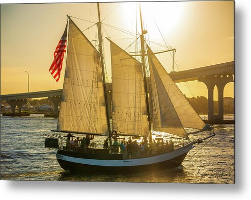 Schooner Metal Print featuring the photograph Schooner Freedom by Bryan Williams