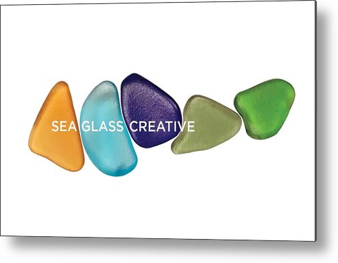 Logo Metal Print featuring the photograph Sea Glass Creative Logo Merchandise by Debra Grace Addison