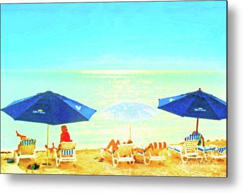 Isla Mujeres Metal Print featuring the photograph Shady Blue Seas by Becqi Sherman