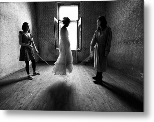 Room Metal Print featuring the photograph Shallow Be Thy Game by Mario Grobenski - Psychodaddy